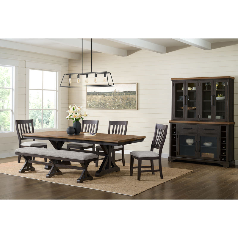 Montrose - Fabric Dining Side Chair (Set of 2) - Espresso / Light Gray