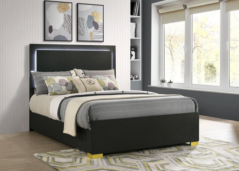 Marceline Panel Bed with LED Lighting