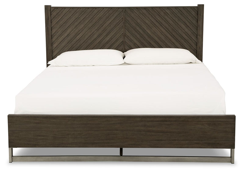 Arkenton - King Panel Bed - Grayish Brown