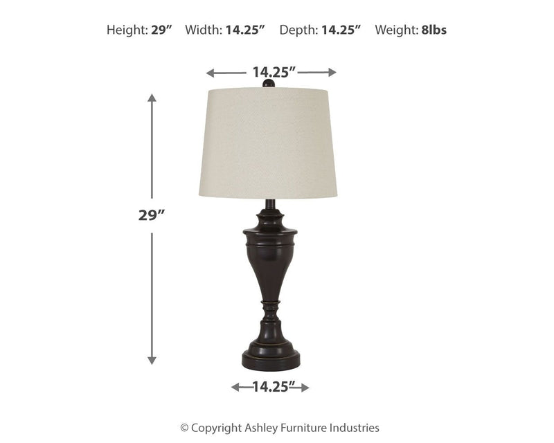 Darlita - Metal Table Lamp (Set of 2) - Bronze Finish
