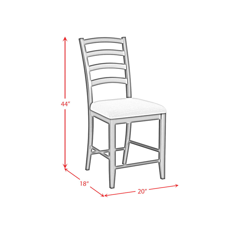 Tulane - 5 Piece Dining Set (Counter Table & 4 Counter Chairs) - Oak & Black