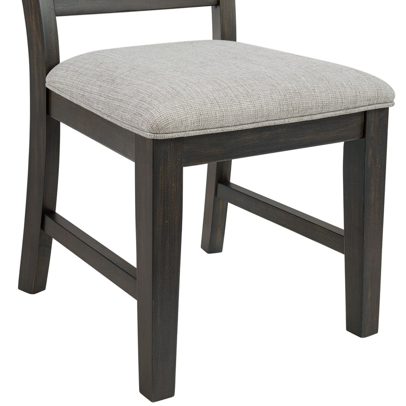 Montrose - Fabric Dining Side Chair (Set of 2) - Espresso / Light Gray