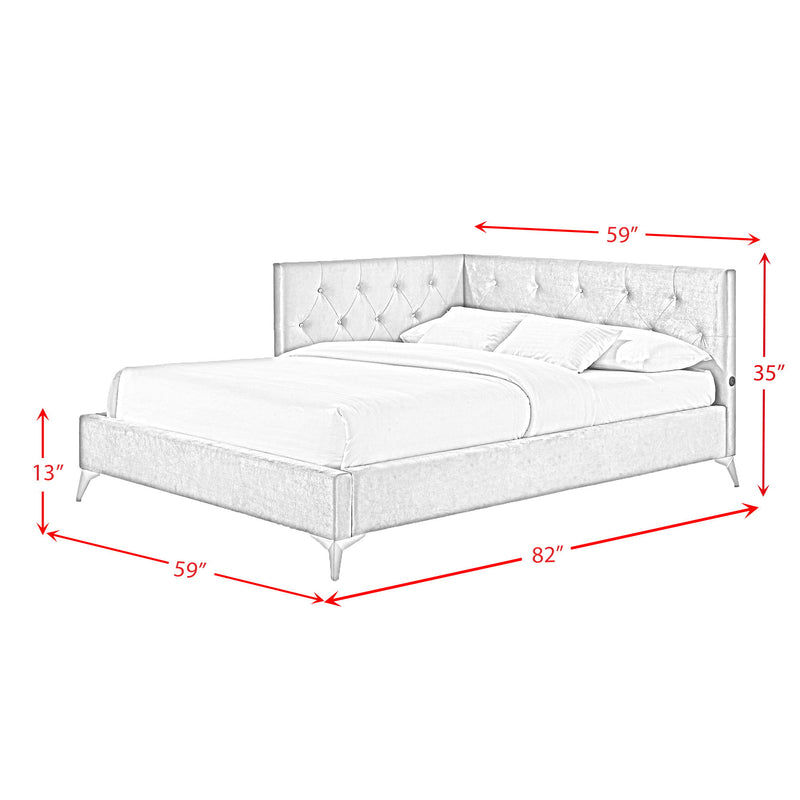 Amberley - Full Upholstered Corner Bed With LED And USB
