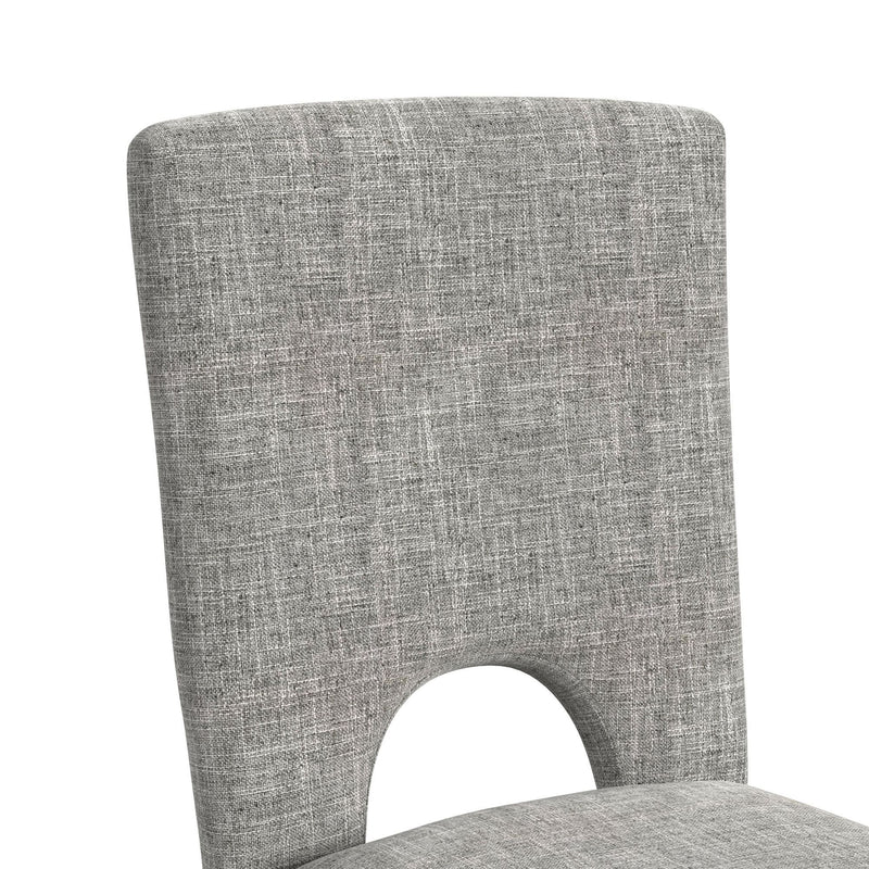 Oregon - Fabric Dining Side Chair (Set of 2) - Gray / Black