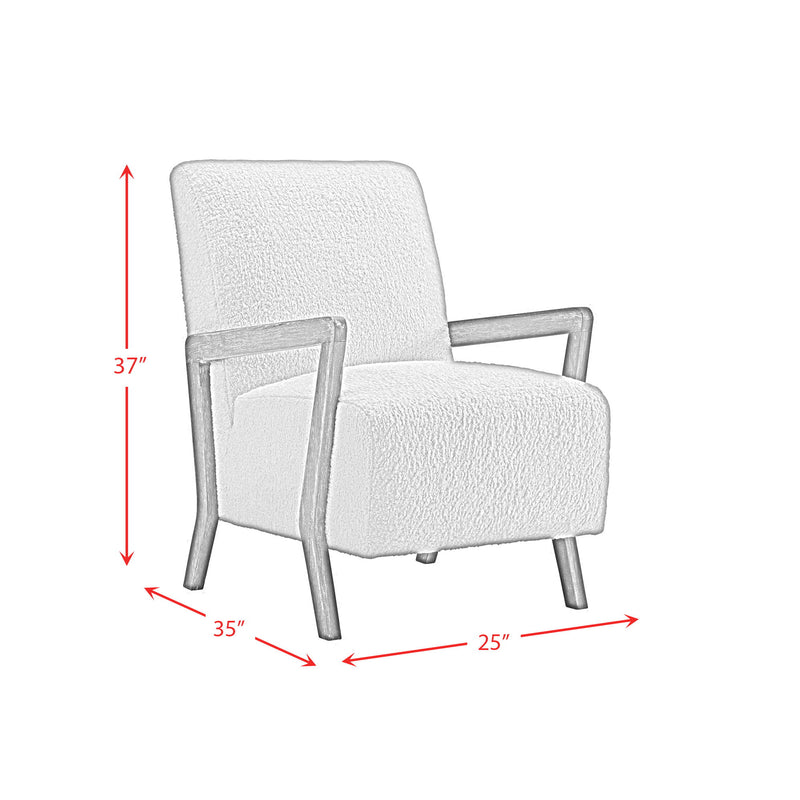 Enzo - Accent Chair - Sheep Skin White (3A Packaging)