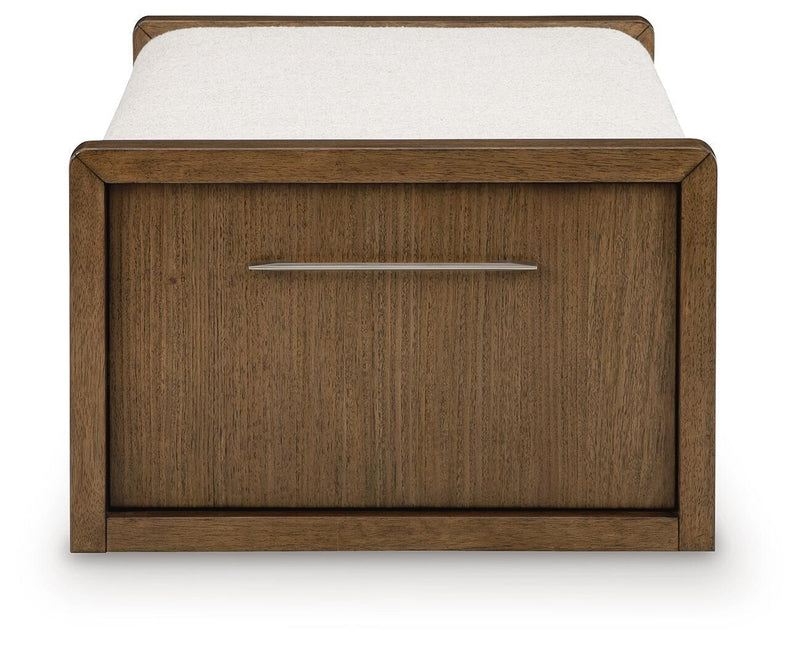 Marxmore - Upholstered Ottoman With Storage - Brown