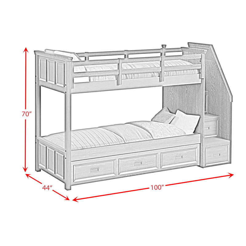 Hampton Kids - Bunk With Staircase And Trundle