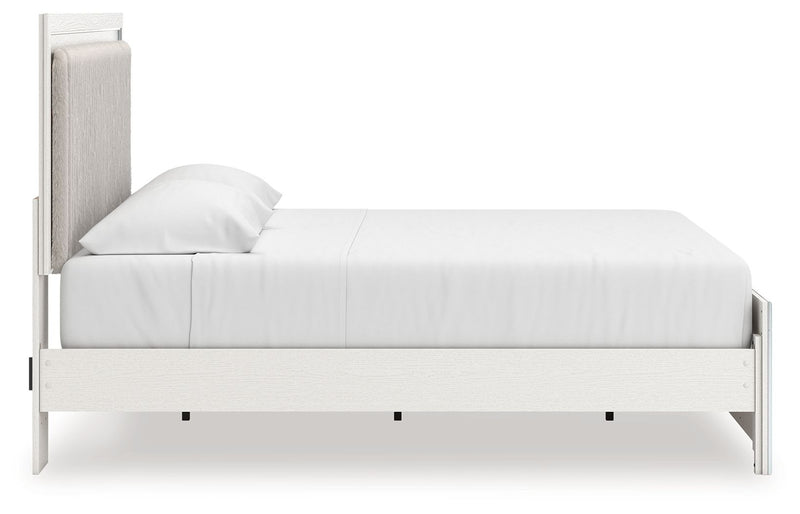 Zuraleus - Upholstered Panel Platform Bed With Roll Slats