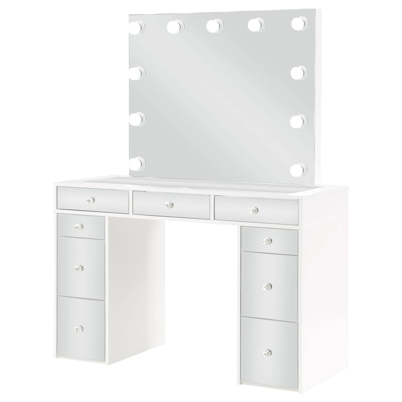 Regina Makeup Vanity Table with LED Mirror and Stool