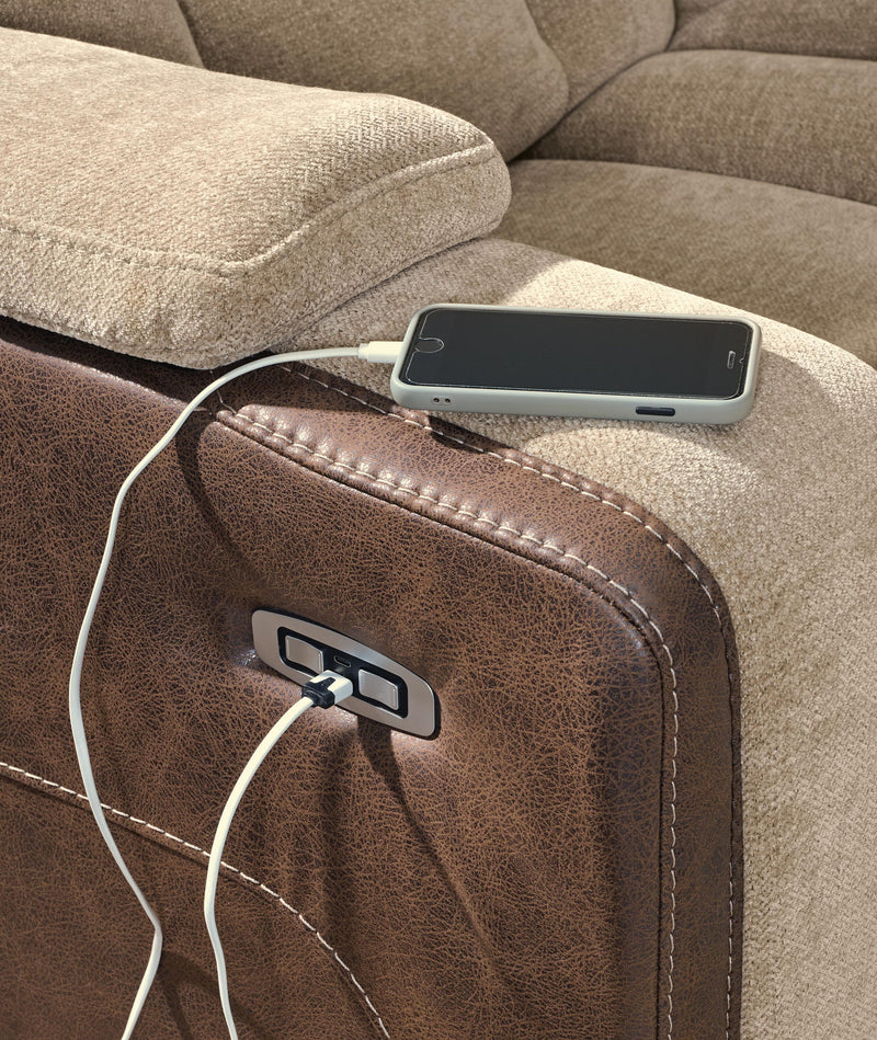 Mixed Motion - Power Reclining Sofa With Adjustable Headrest