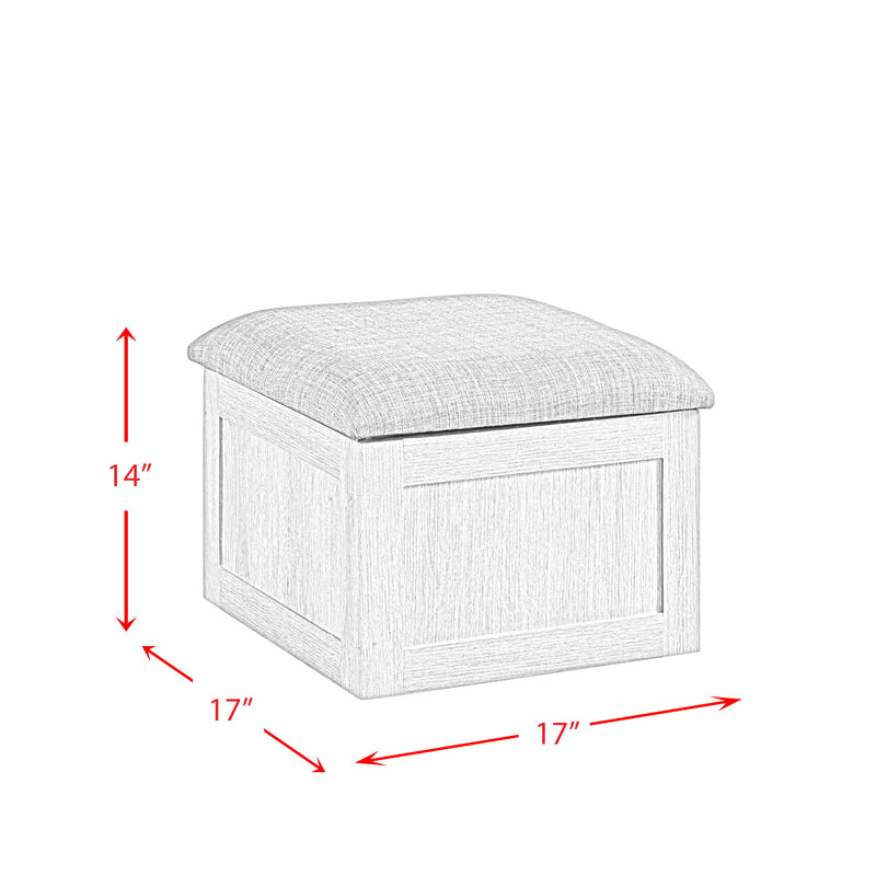 Uster - Coffee Table With Four Storage Stools - Gray