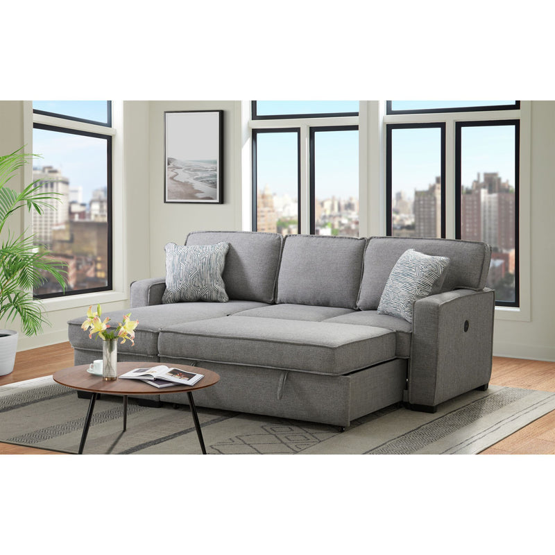 Caracas - Sectional Sleeper Chofa With Pull Bed, Drop Table & USB