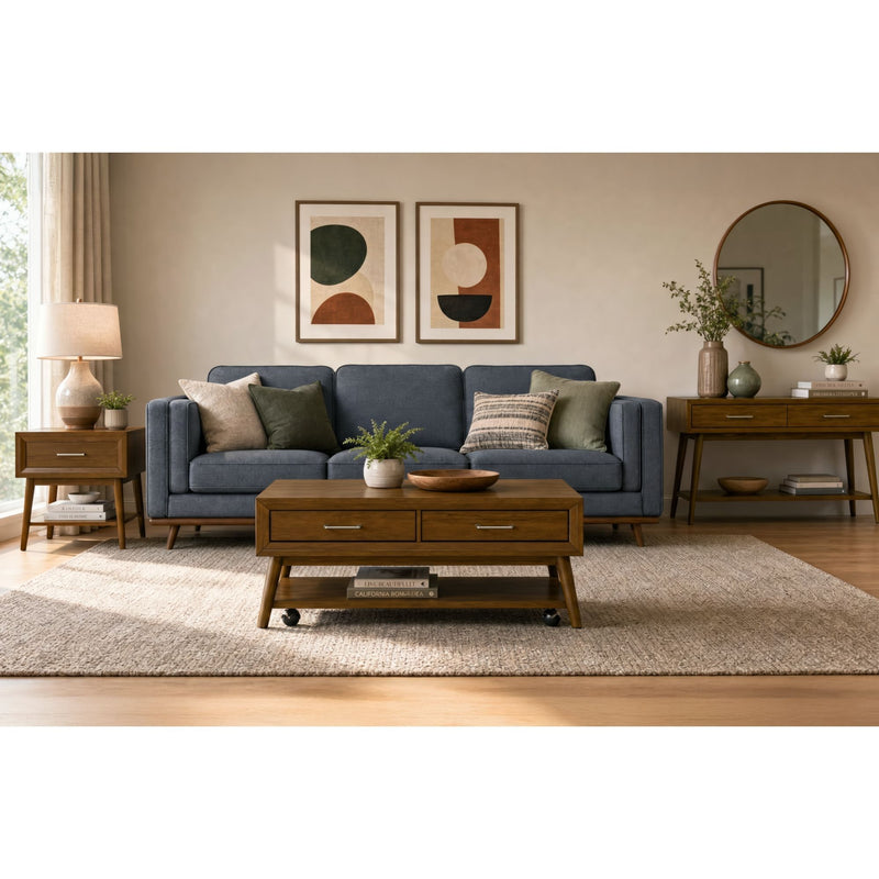 Santa Barbara - 3 Piece Occasional Table Set (Coffee Table, End Table & Sofa) - Walnut