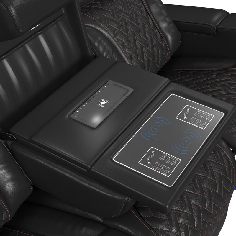 Prime Time - P3 Sofa With I Table, Reading Light, Heat, Massage, LED, And Speaker