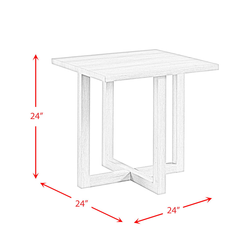 Uster - 2 Piece Occasional Set (Coffee Table And End Table) - Light Gray