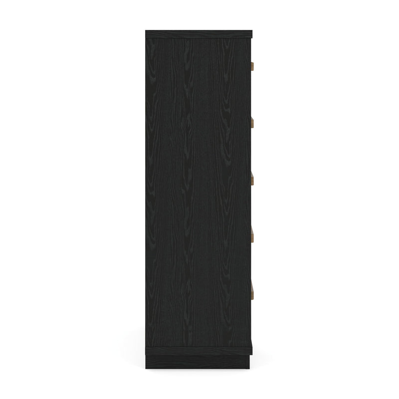 Kozmour - Five Drawer Chest - Black / Brown