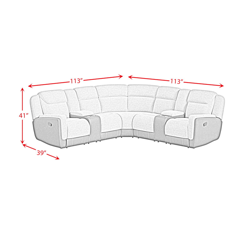 Hornet - 3 Piece Motion Sectional Set With Console