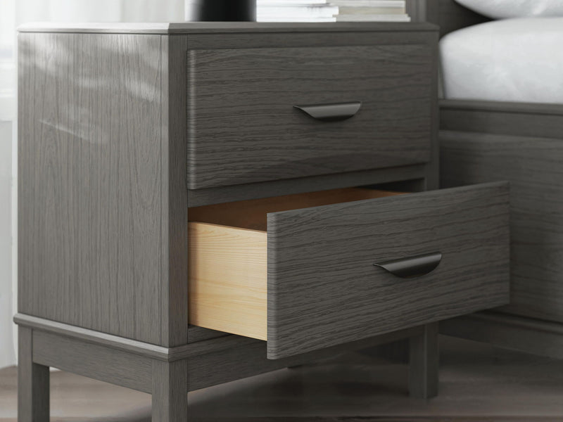 Mazing - Two Drawer Night Stand - Gray