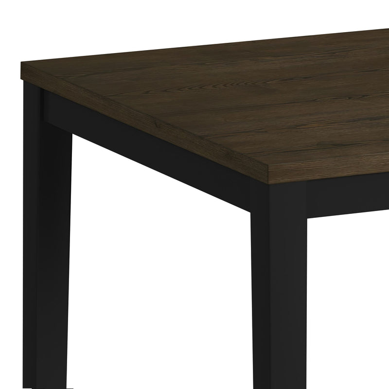 Tulane - 5 Piece Dining Set (Counter Table & 4 Counter Chairs) - Oak & Black