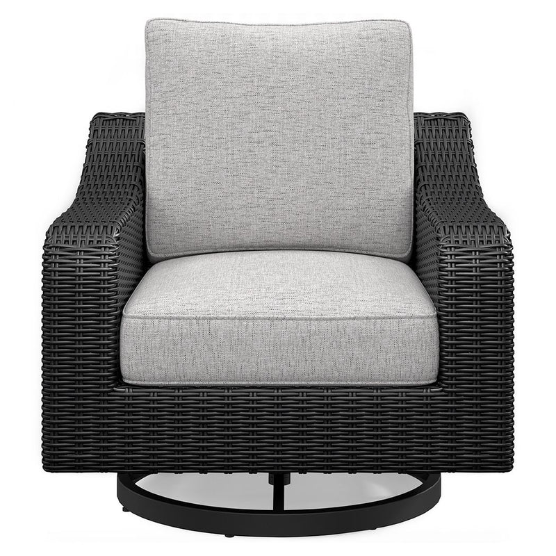 Beachcroft - Swivel Lounge Chair - Black / Light Gray