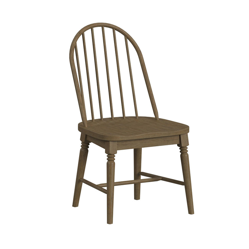 Heritage - Windsor Side Chair (Set of 2) With Leveler - Oak Brown