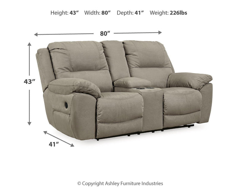 Next-Gen Gaucho - DBL Rec Loveseat w/Console - Putty