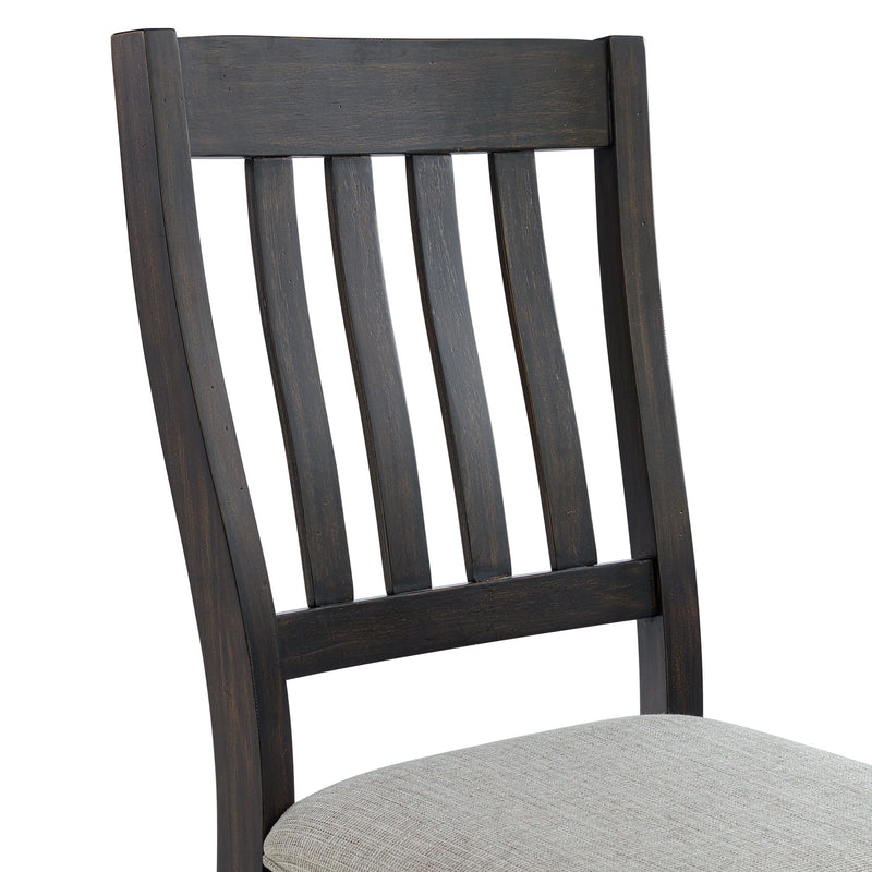 Montrose - Fabric Dining Side Chair (Set of 2) - Espresso / Light Gray