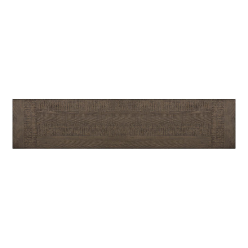 Yellowstone - Dining Bench With Metal Bar Cross - Medium Brown