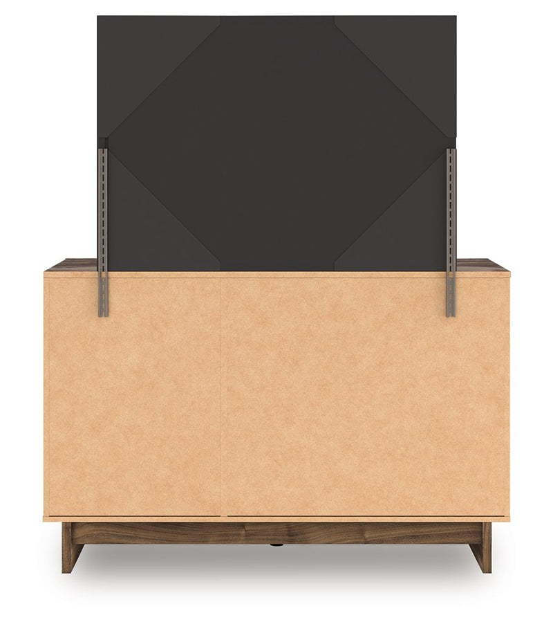 Chirason - 3 Pc. - Full Panel Storage Bed, Dresser And Mirror - Brown