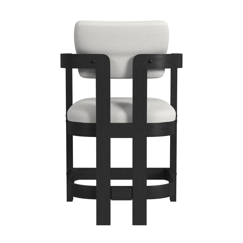 Portland - Arm Counter Stool (Set of 2) - Black / White