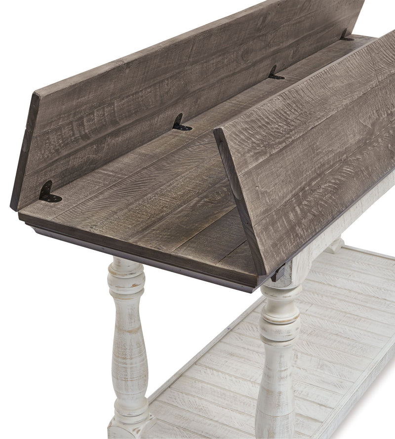 Havalance - Flip Top Sofa Table - Gray / White