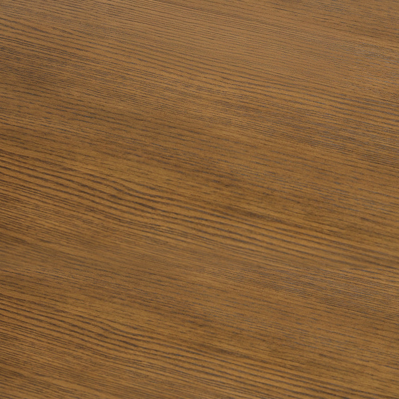 Portico - Half Pedestal Desk With Power / USB - Brown Oak