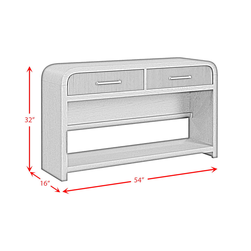 Ridgemont - Sofa Table With Bottom Shelf - Black With Grain