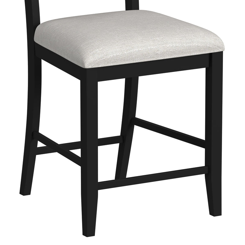 Tulane - 5 Piece Dining Set (Counter Table & 4 Counter Chairs) - Oak & Black